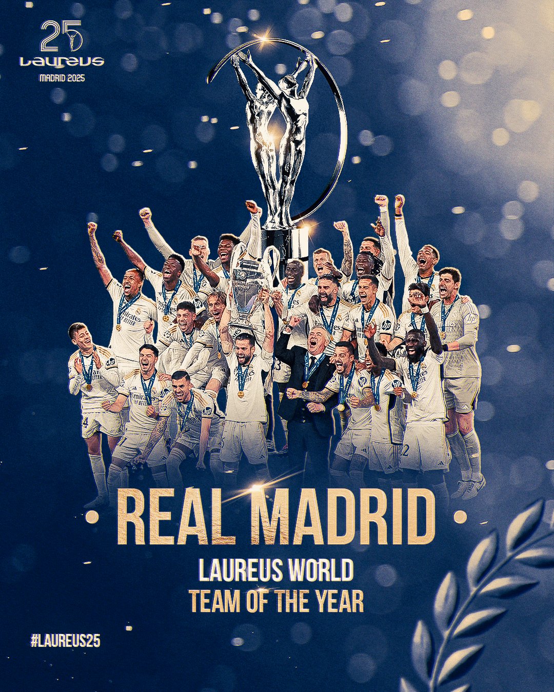 Chính thức: Real Madrid đánh bại Tây Ban Nha, Bóng rổ Hoa Kỳ và các ứng cử viên khác để được chọn là Đội hình Laureus của năm 2025